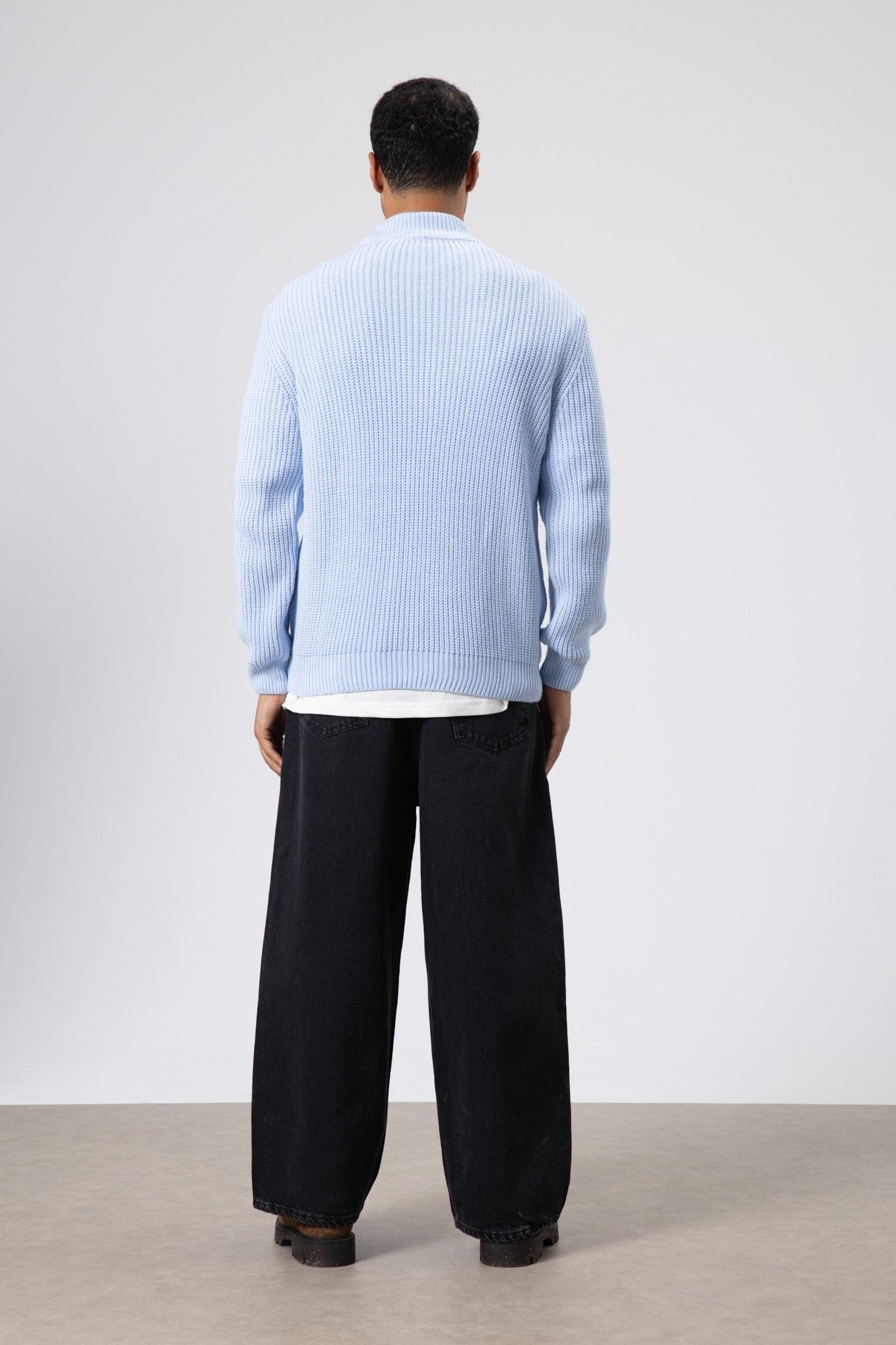Half-Turtleneck Knit Sweater