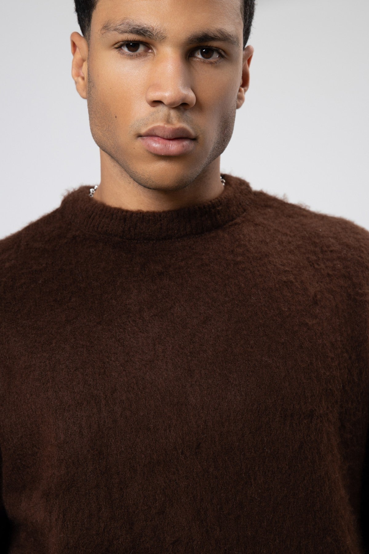 Oversized, Soft-Textured Crew-Neck Sweater