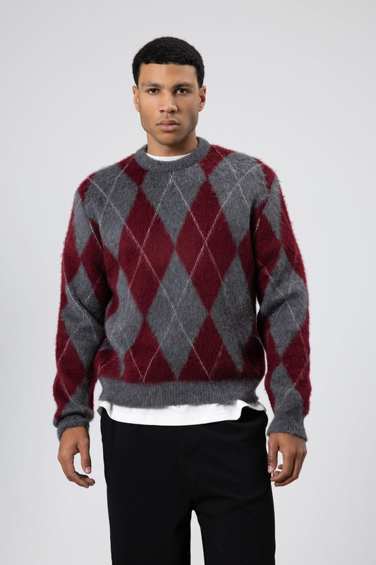 Oversized Sweater with a Baklava Pattern