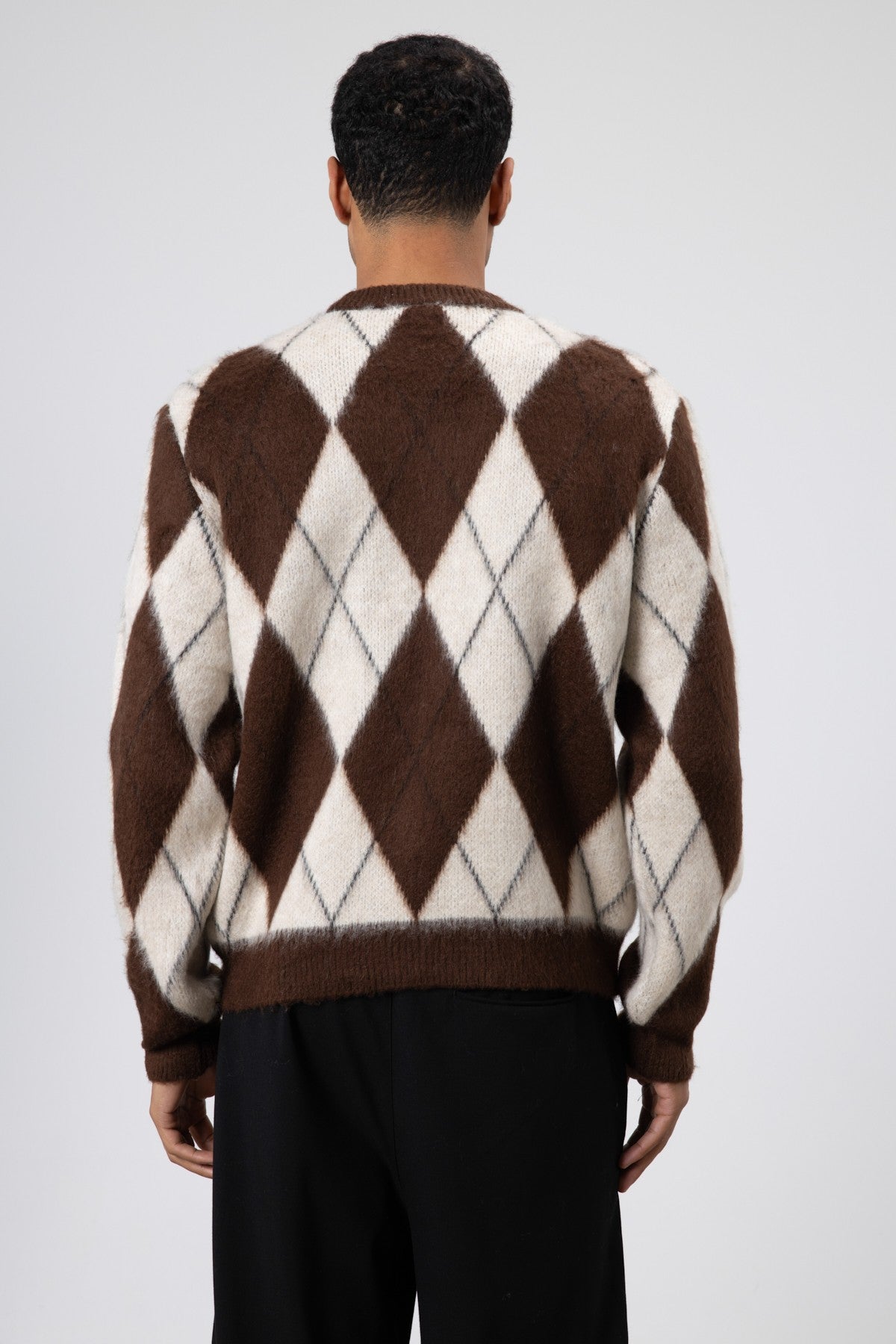 Oversized Sweater with a Baklava Pattern