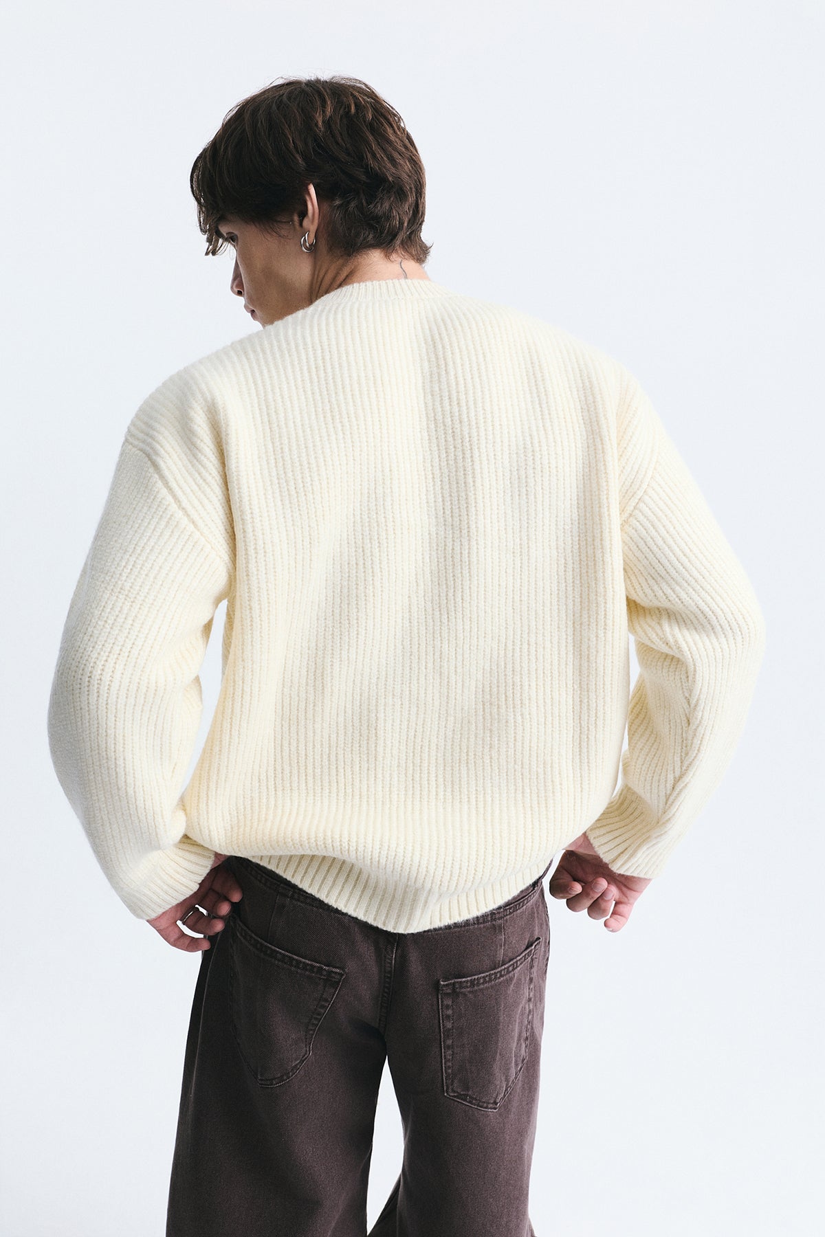 Oversized Ribbed Knit Sweater