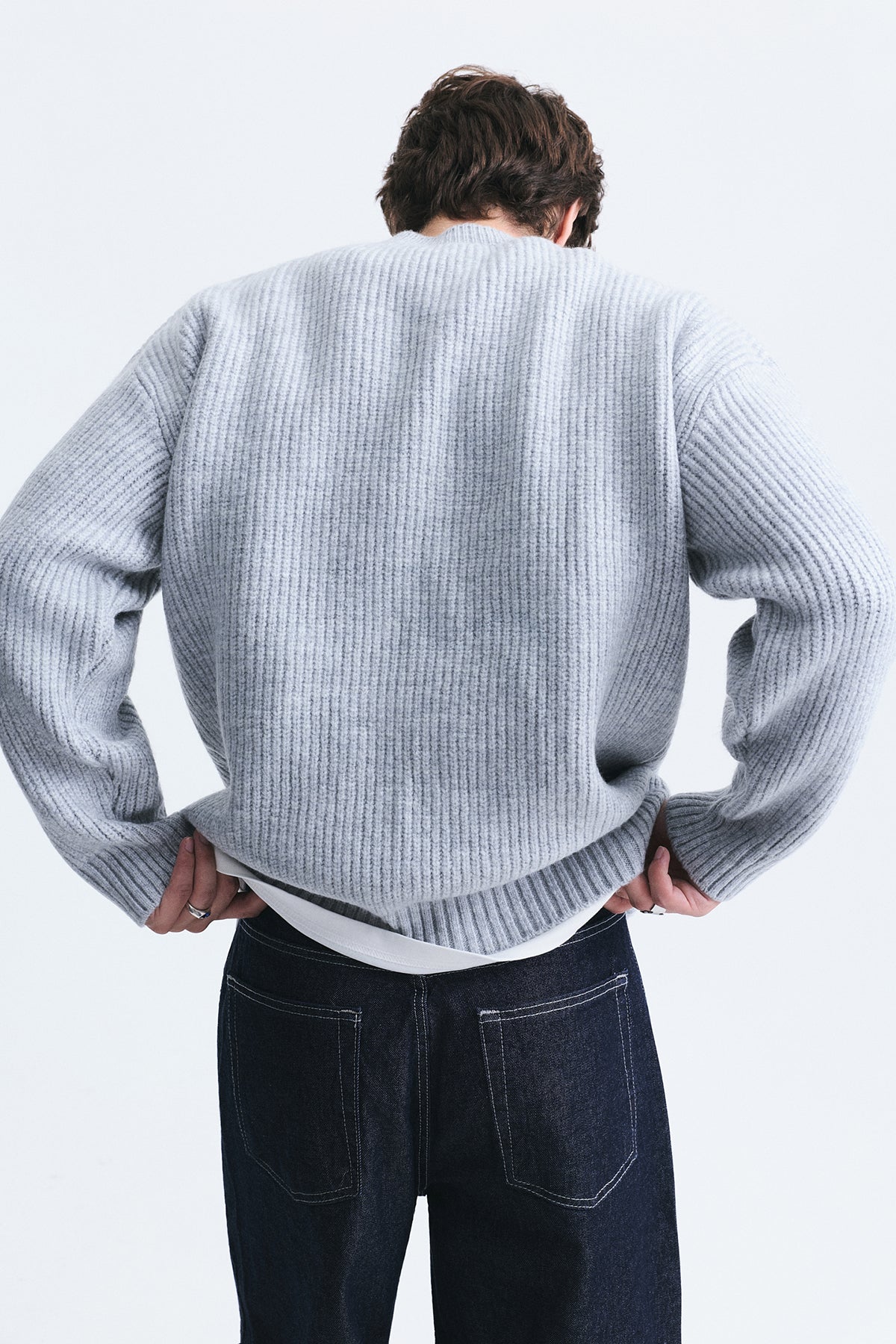 Oversized Ribbed Knit Sweater