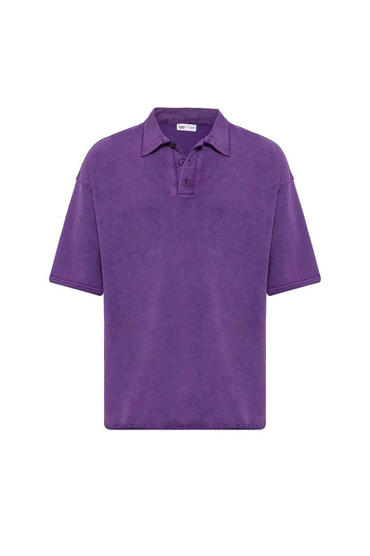 Oversized Polo-Neck T-Shirt (Machine Washable)