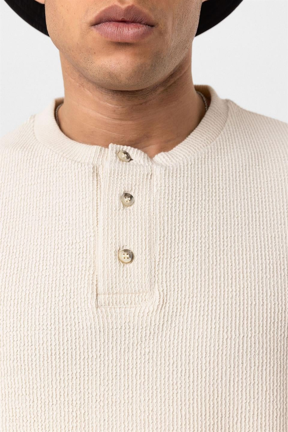Oversized T-Shirt with Button-Down Collar