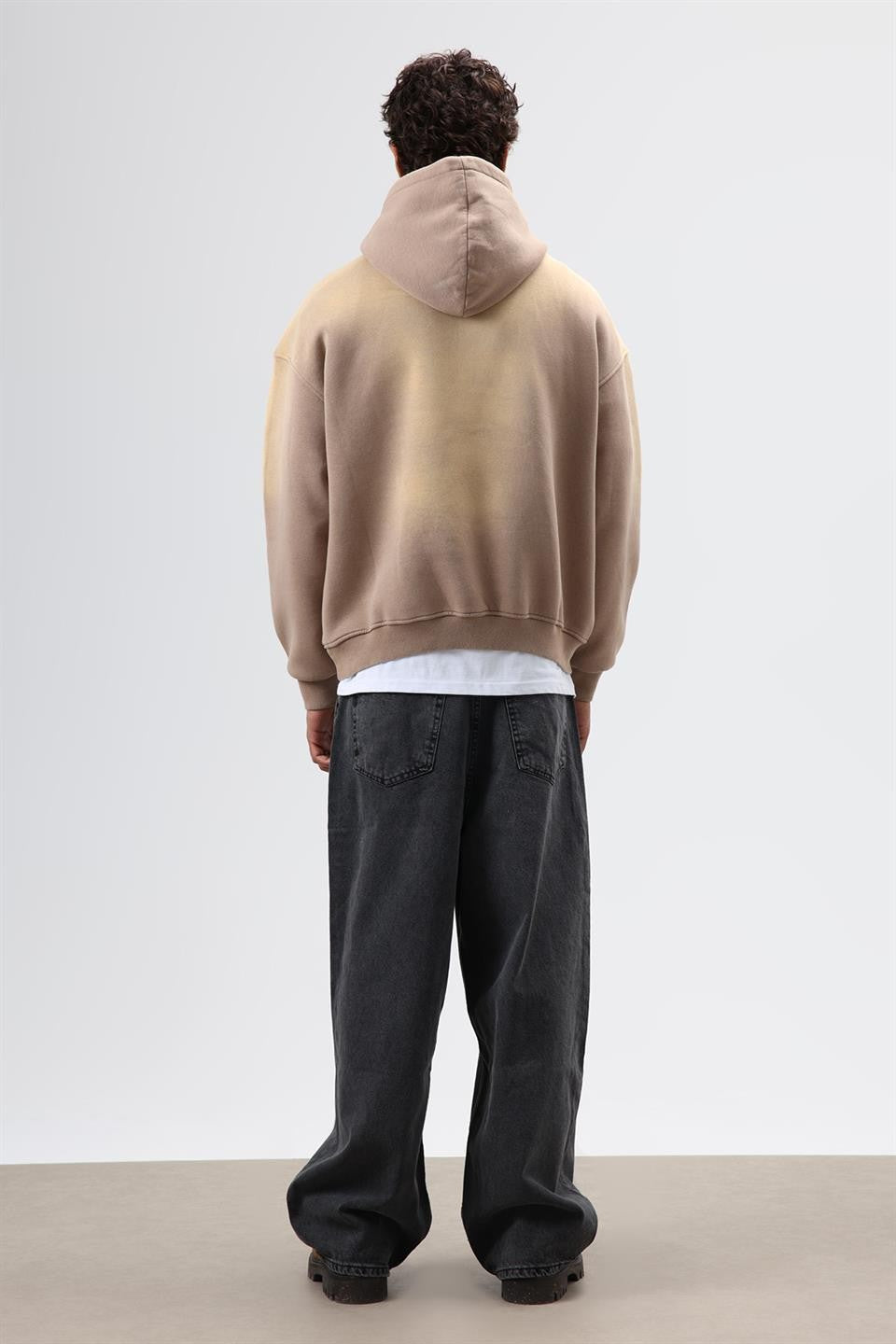 Oversized Printed Washed Hoodie