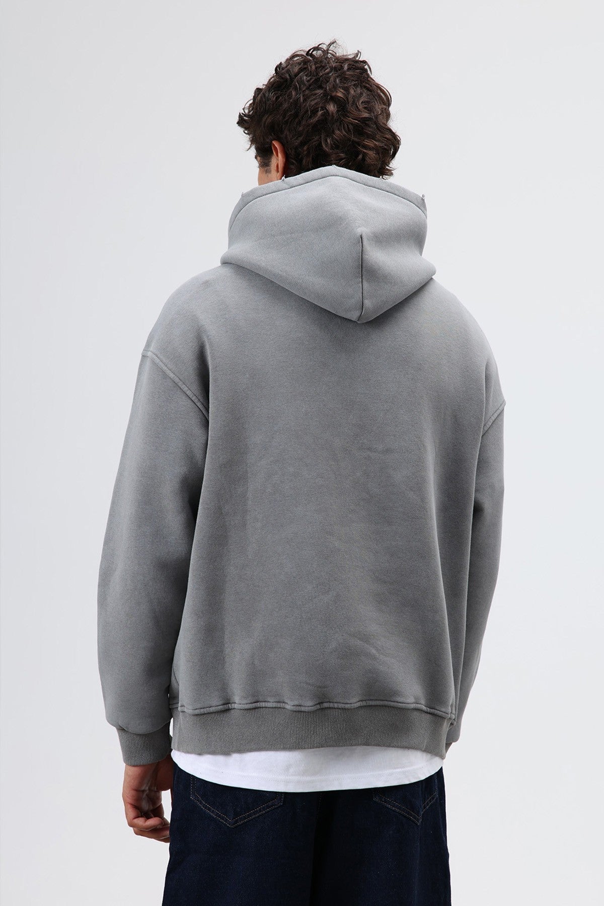 Oversized Printed Hooded Sweatshirt V70-127