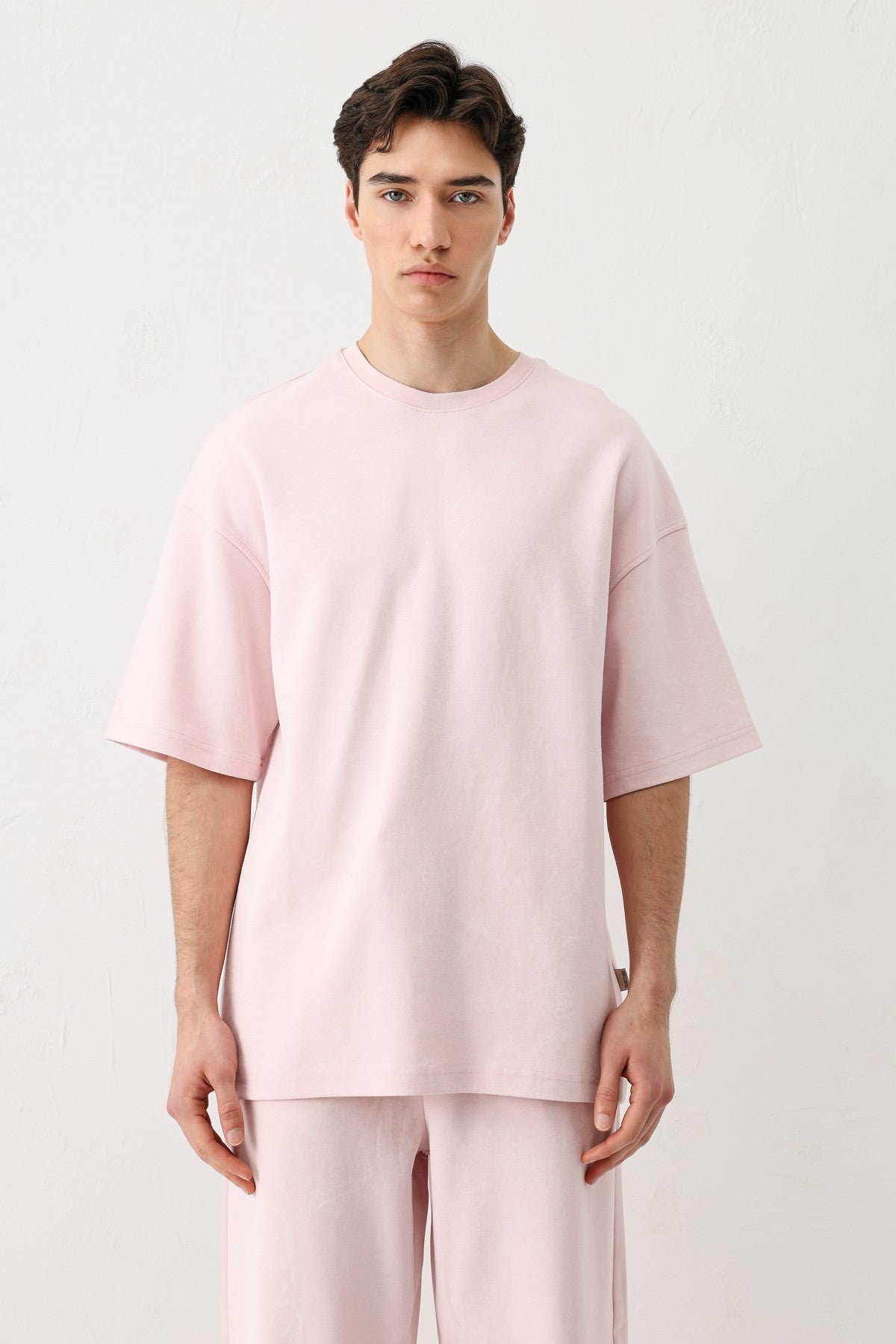 Short-Sleeved, Washed Oversized T-Shirt
