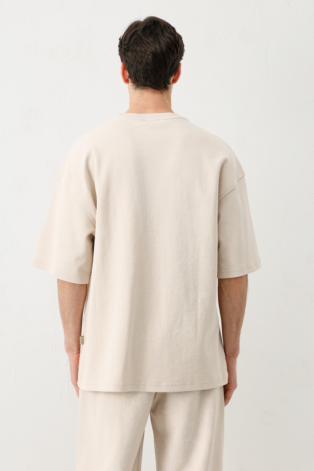 Short-Sleeved, Washed Oversized T-Shirt