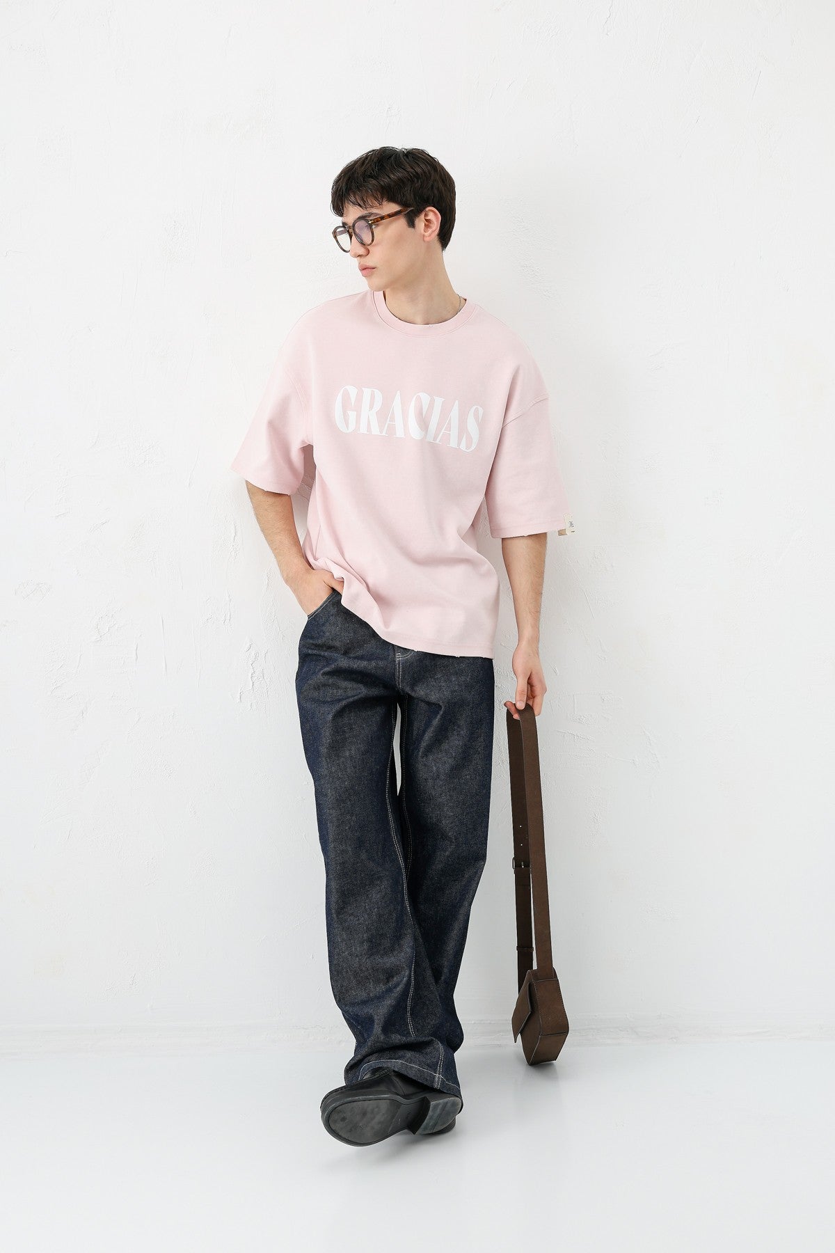 Oversized "Gracias" Printed T-Shirt
