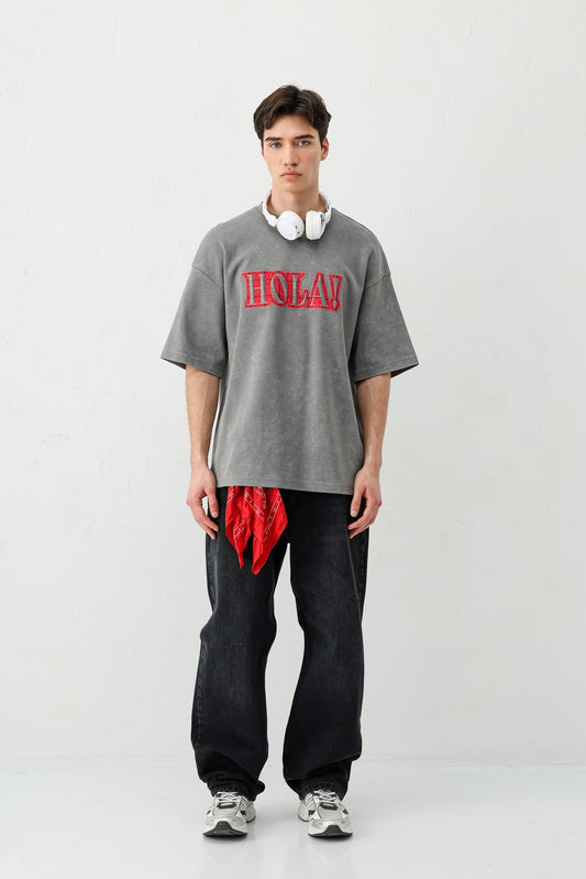 Oversized T-Shirt with Print (Requires Washing)