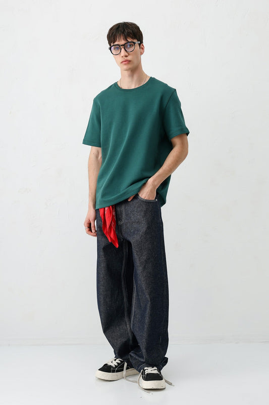 Short-Sleeved Boxy-Fit T-Shirt