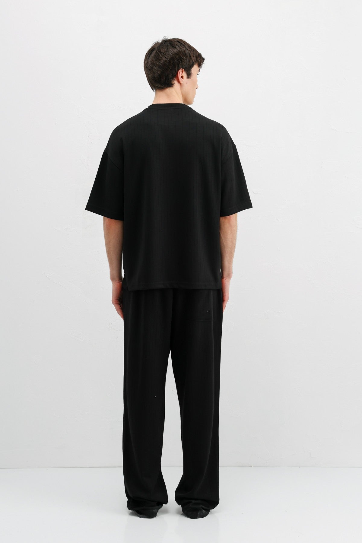 Oversized T-Shirt with Ribbed Texture