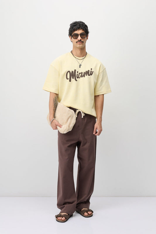 Oversized Miami-Printed T-Shirt
