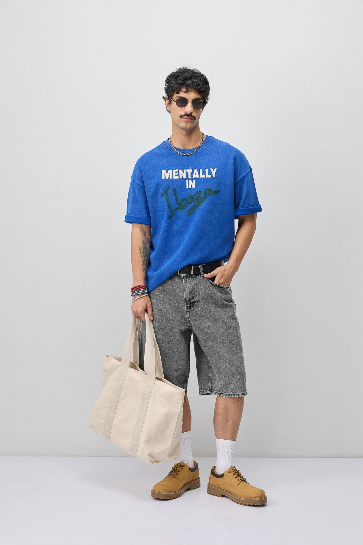 Oversized T-Shirt with Ibiza Print