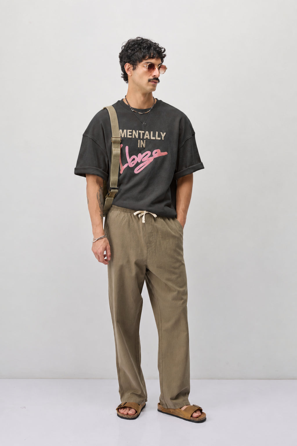 Oversized T-Shirt with Ibiza Print