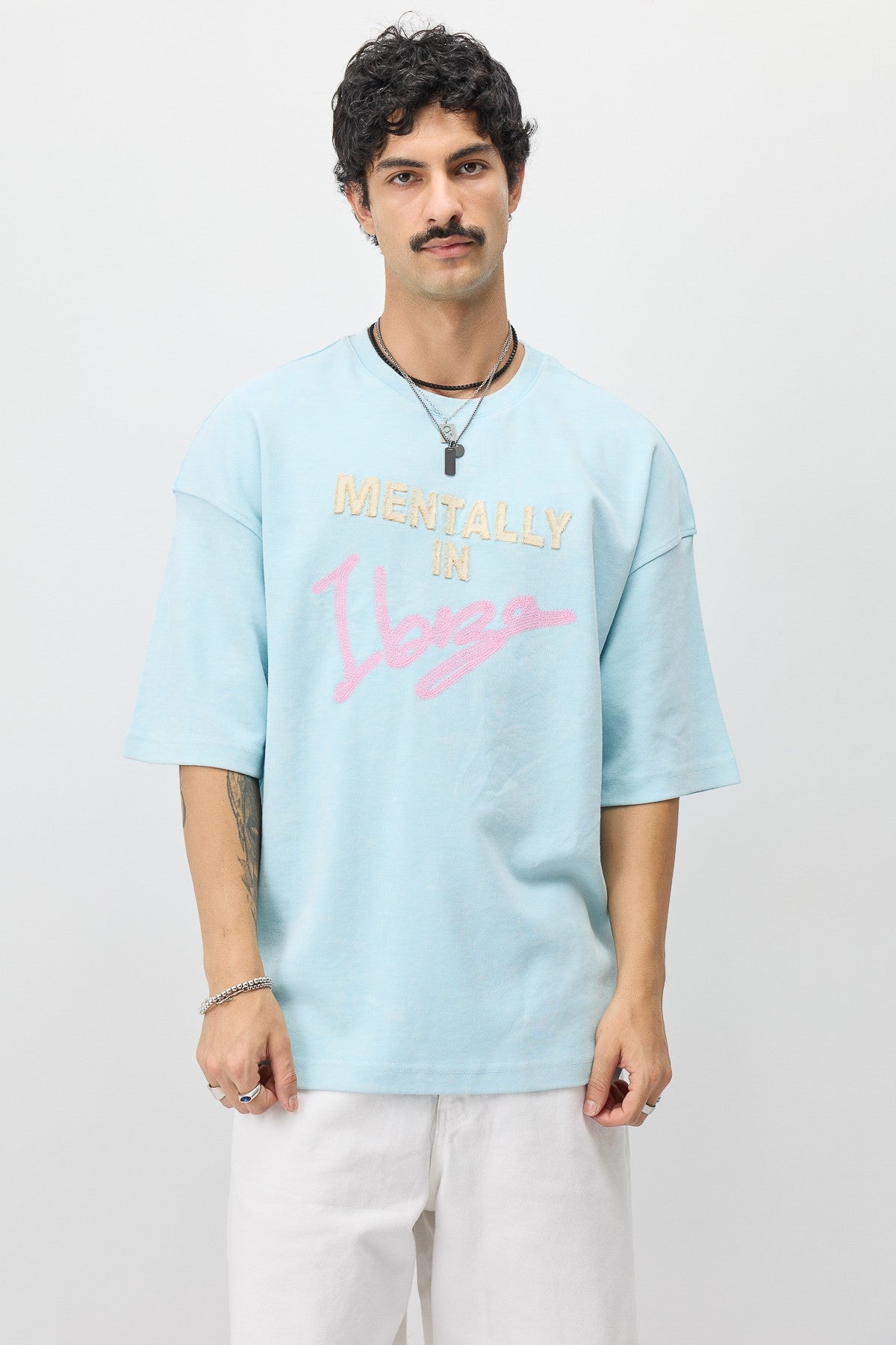 Oversized T-Shirt with Ibiza Print