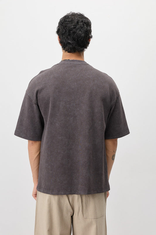 T-Shirt with Oversized Lettering and Number Print