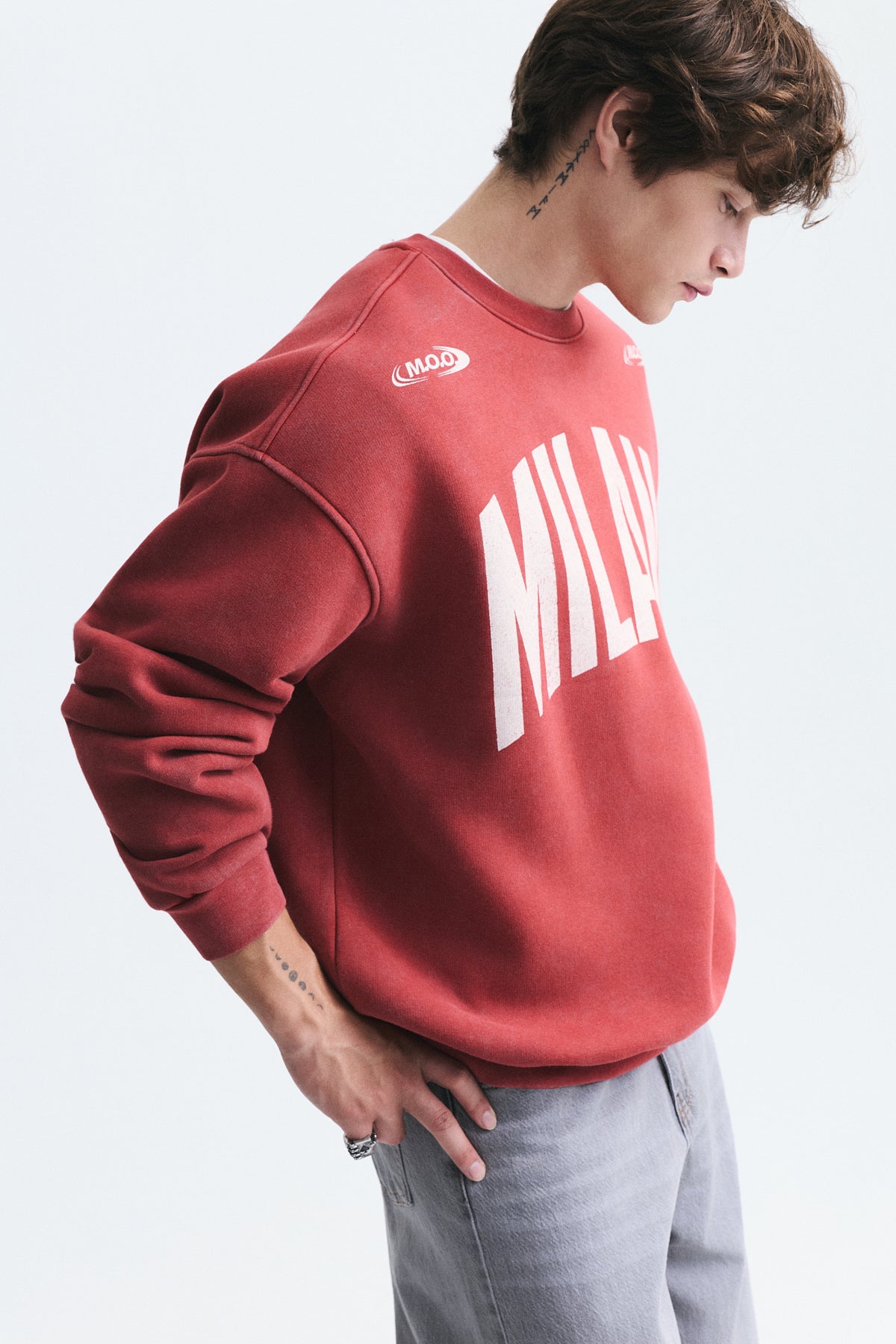 Milan-Printed Oversized Sweatshirt