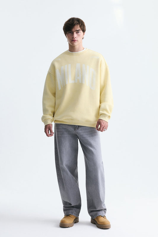 Milan-Printed Oversized Sweatshirt