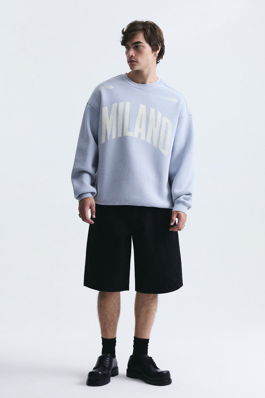 Milan-Printed Oversized Sweatshirt