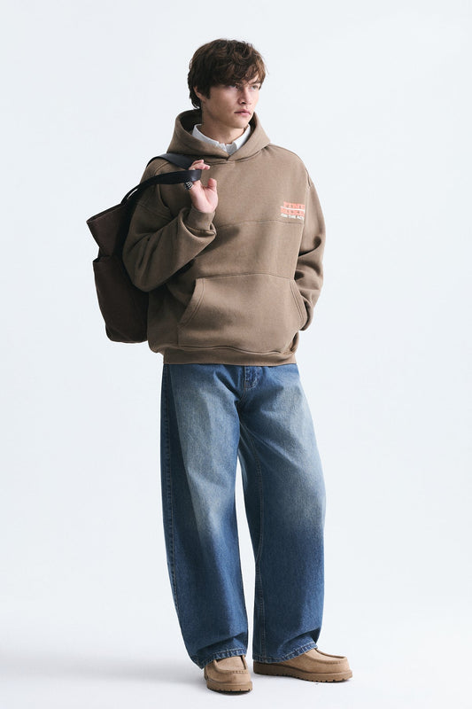 Oversized Washable Hooded Sweatshirt