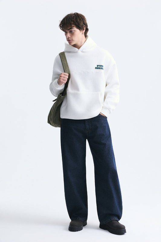 Oversized Washable Hooded Sweatshirt