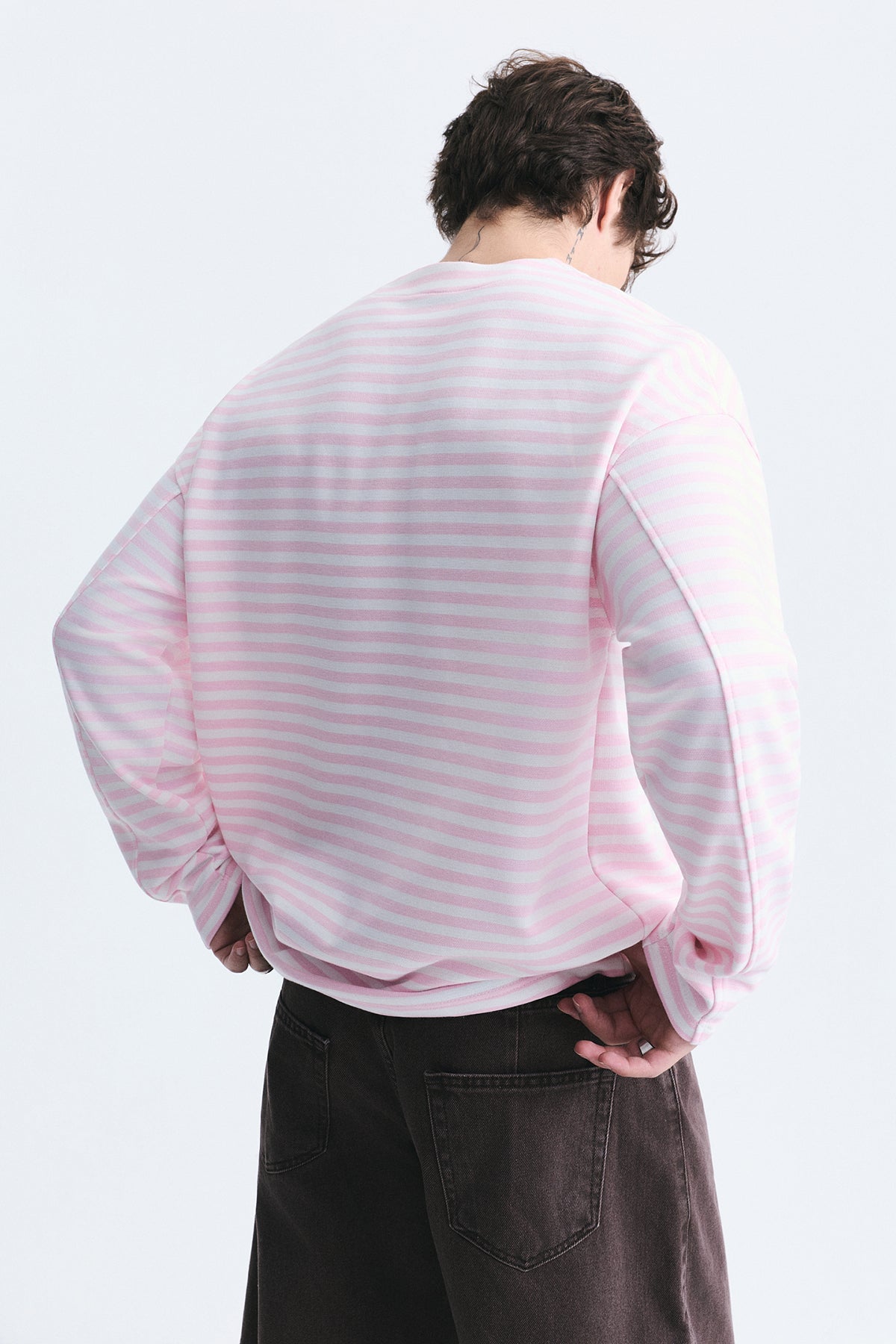 Oversized Striped Sweatshirt