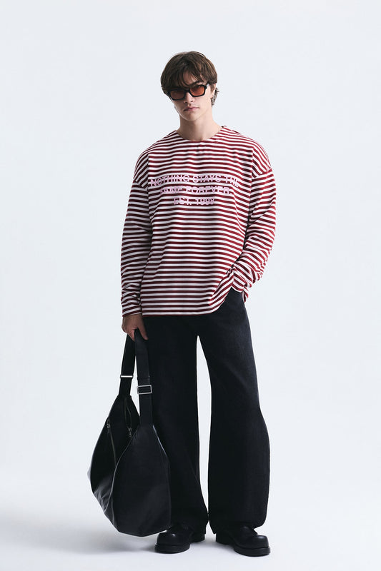 Oversized Striped Sweatshirt