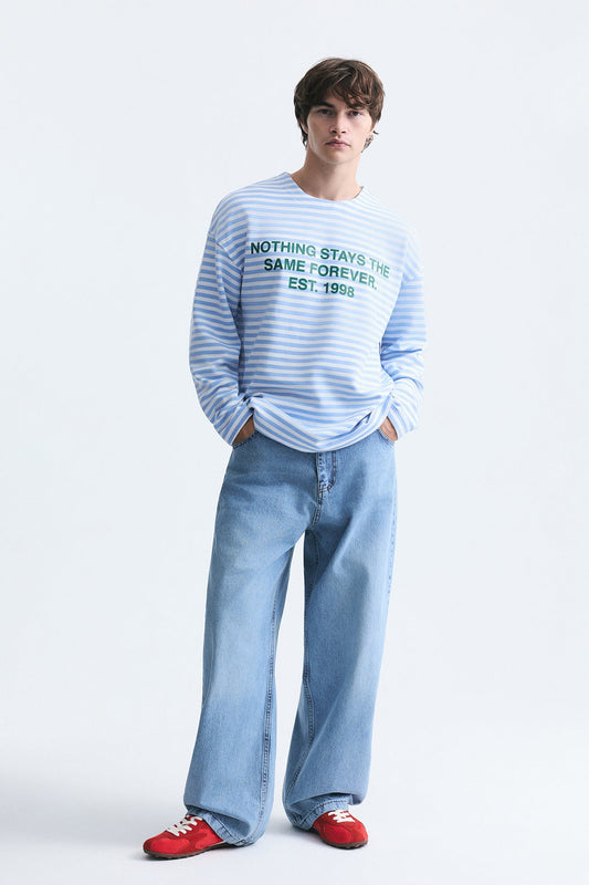 Oversized Striped Sweatshirt