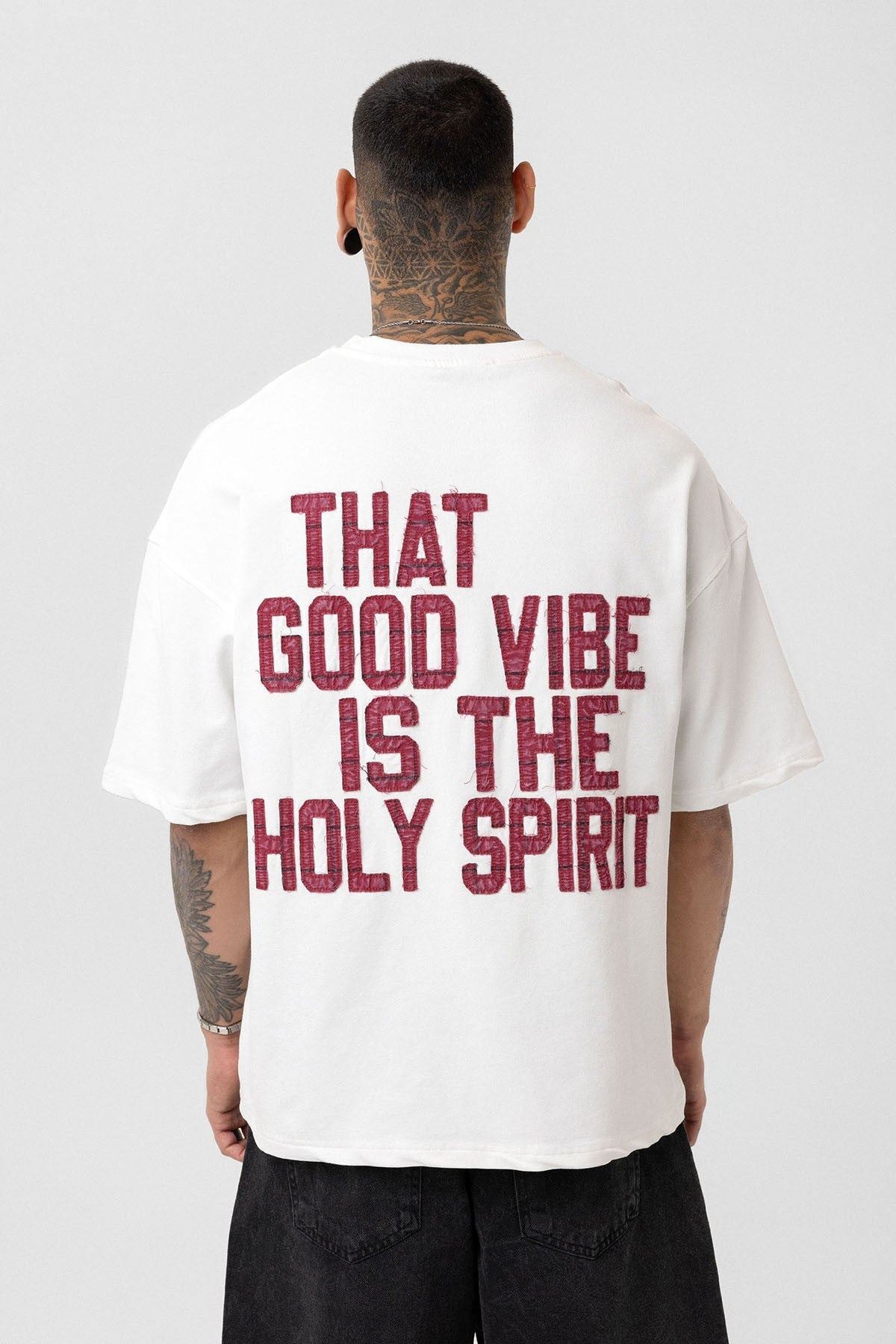 Oversized T-Shirt with Back Print (Machine Washable)