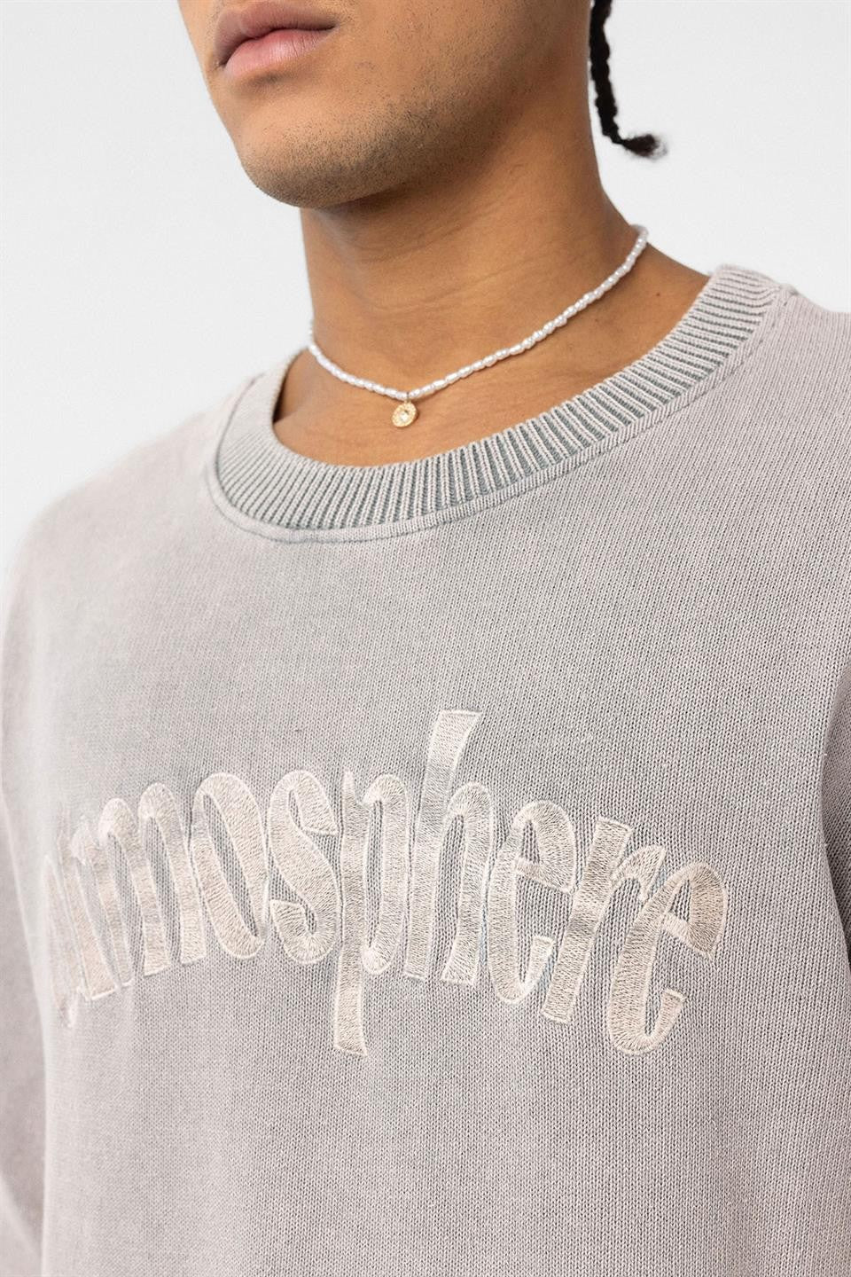 Oversized Printed Knit T-Shirt (Machine Washable)