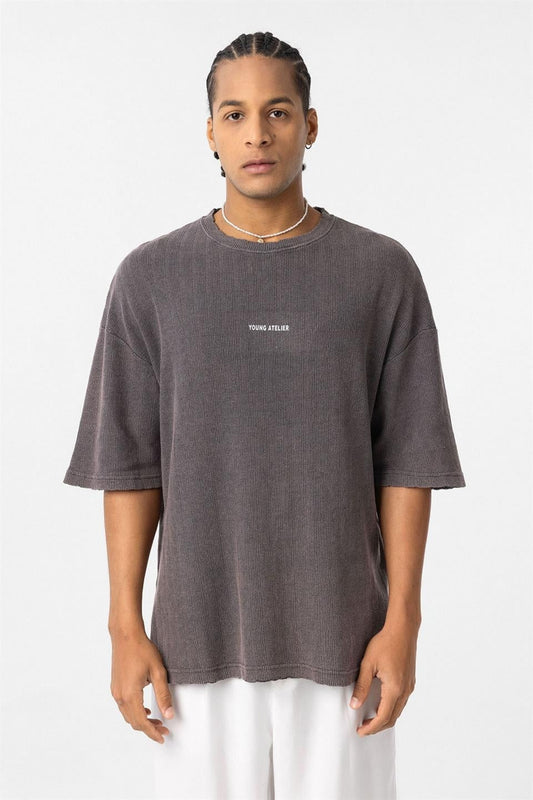Oversized Knit T-Shirt (Machine Washable)