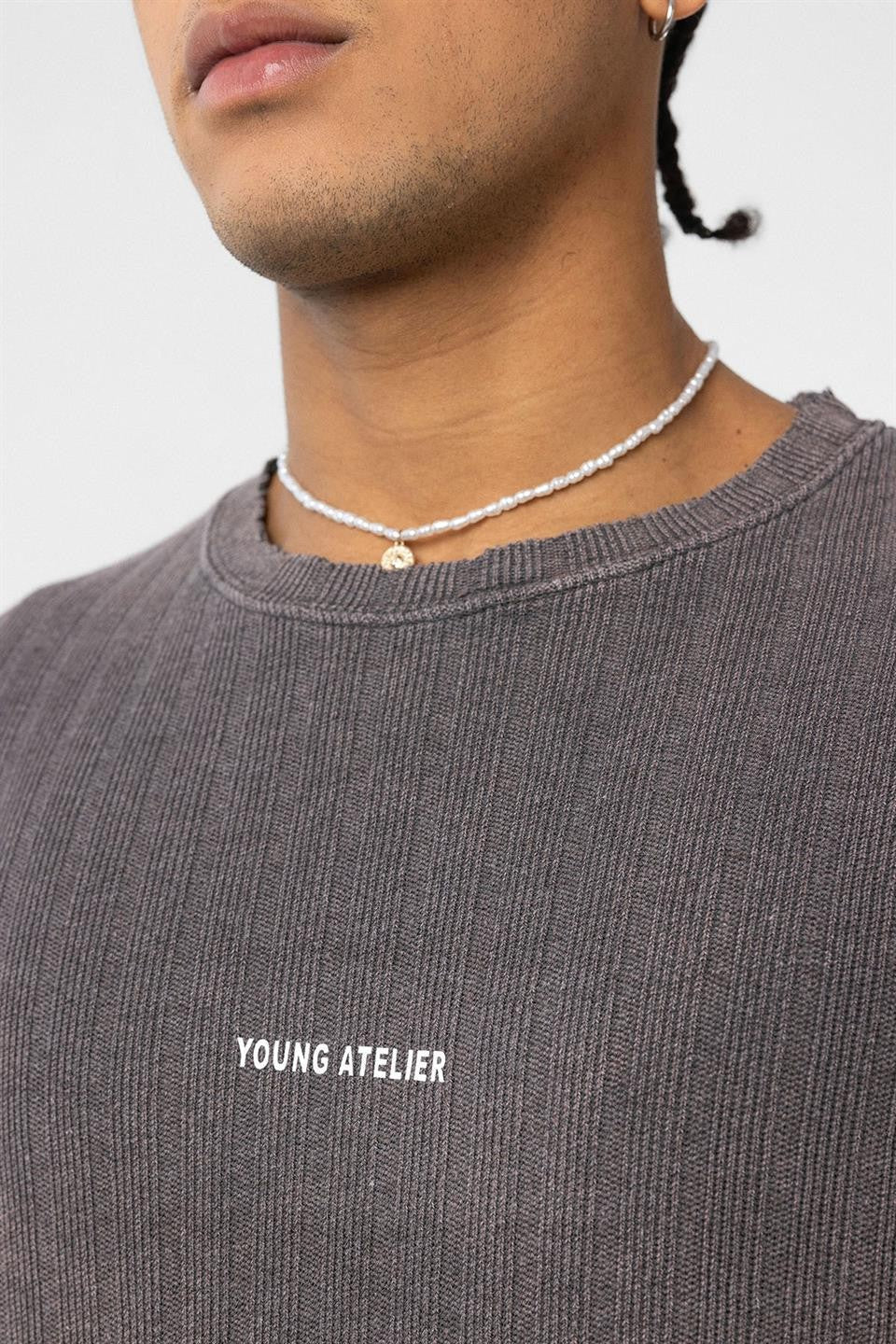 Oversized Knit T-Shirt (Machine Washable)