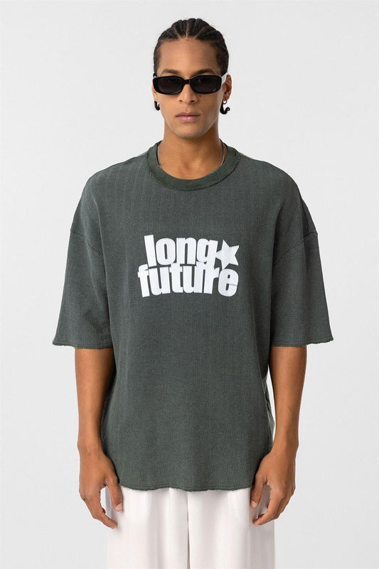 Oversized Knit T-Shirt (Machine Washable)