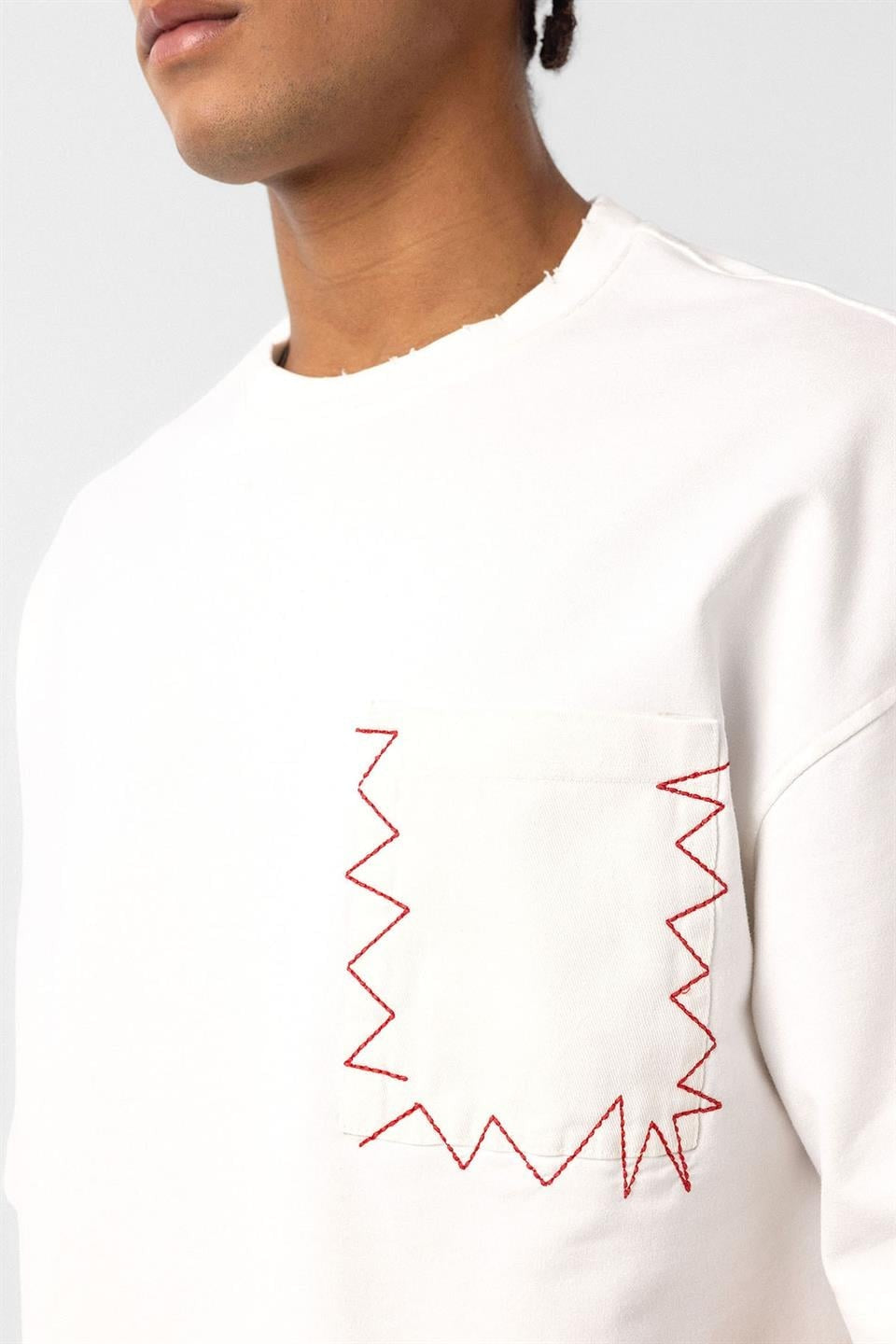 Oversized T-Shirt with Washed Pocket Detail