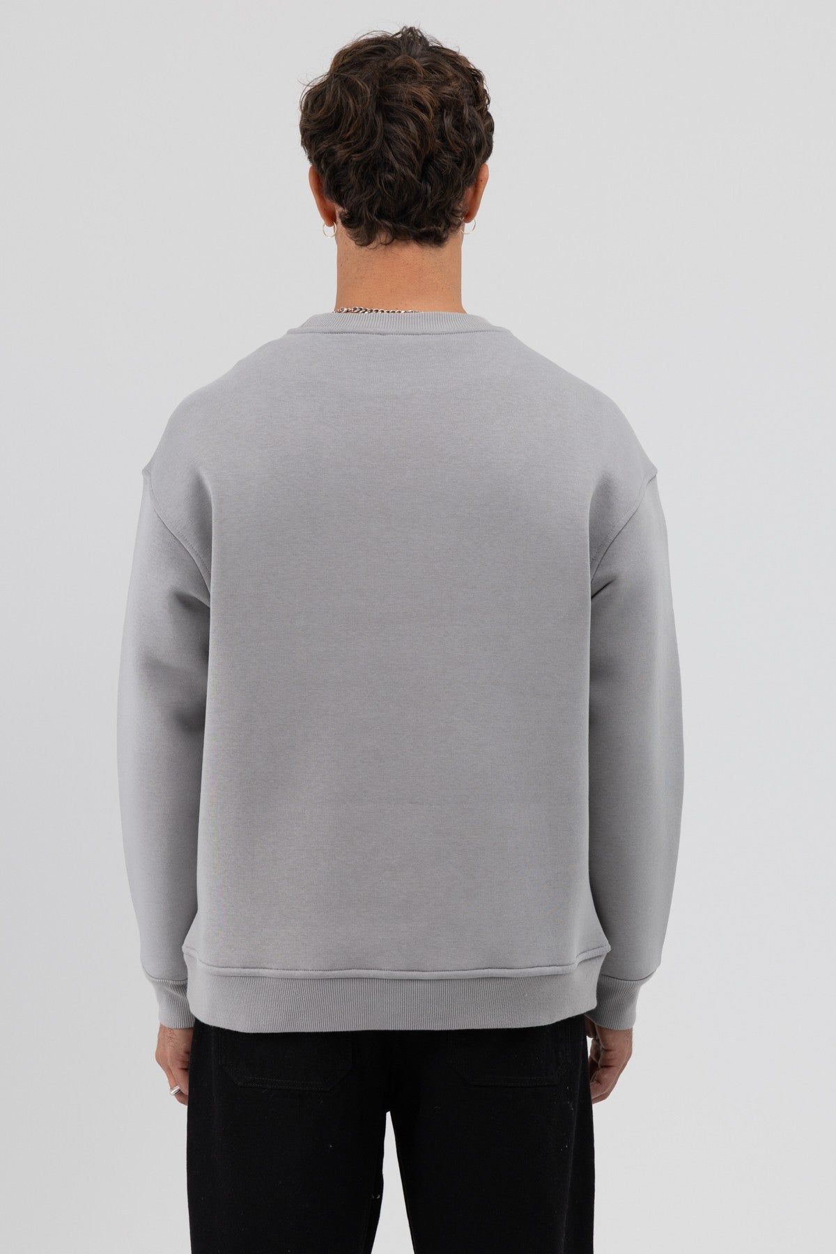 Basic Crew Neck Oversized Sweatshirt