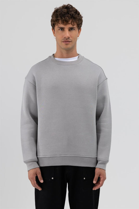 Basic Crew Neck Oversized Sweatshirt