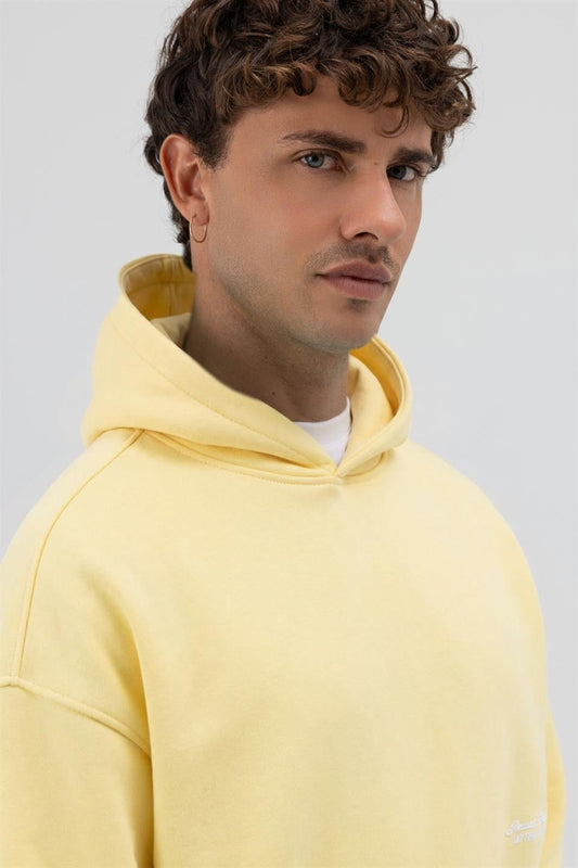 Oversized Hooded Printed Sweatshirt