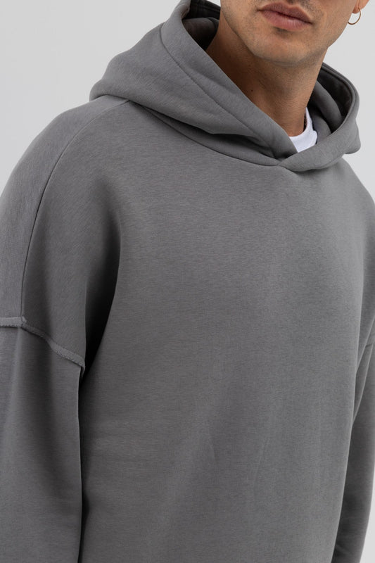 Basic Oversized Seamless Hooded Sweatshirt