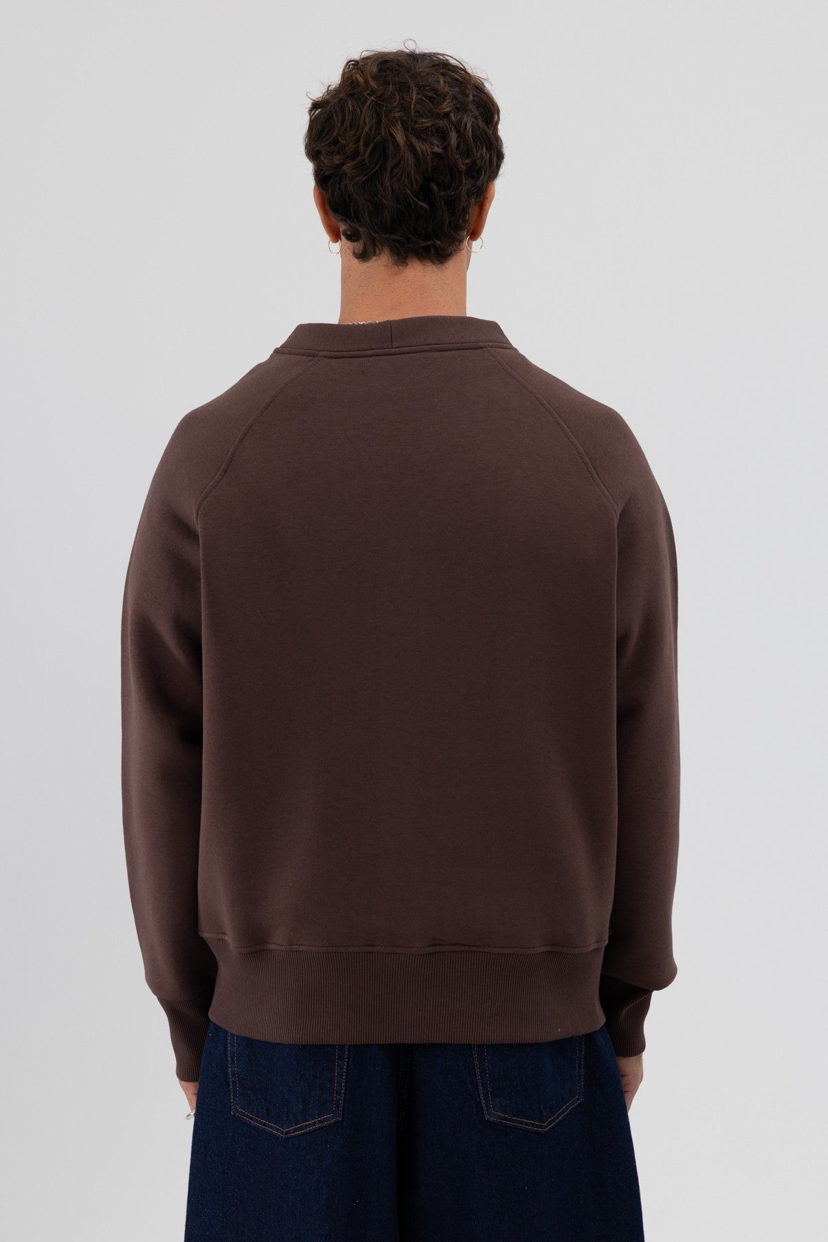 Oversized Button-Up Sweatshirt