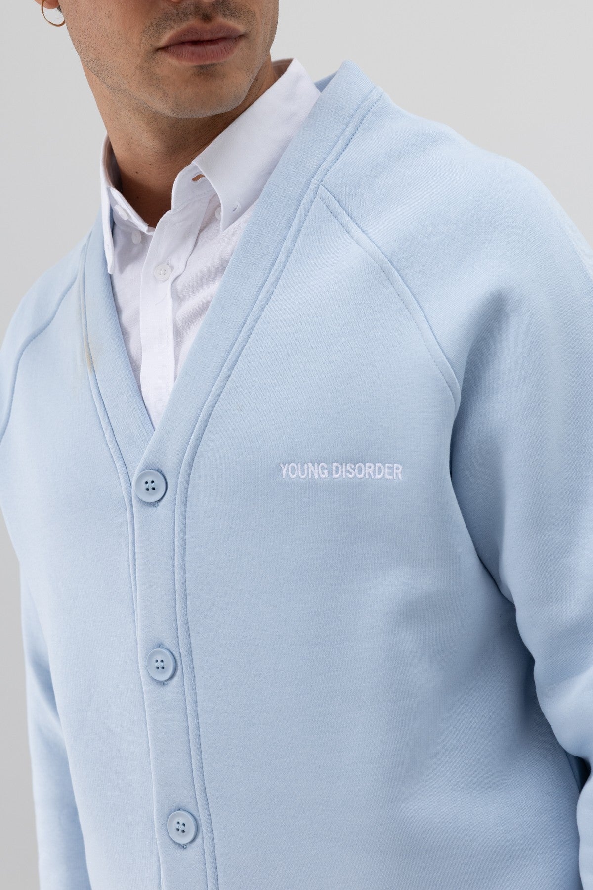 Oversized Button-Up Sweatshirt