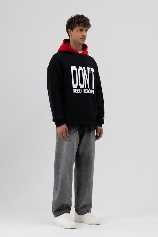 Two-Tone Printed Oversized Sweatshirt V70-92