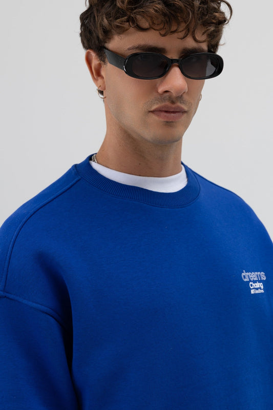 Oversized Bike Neck Print Sweatshirt V70-95