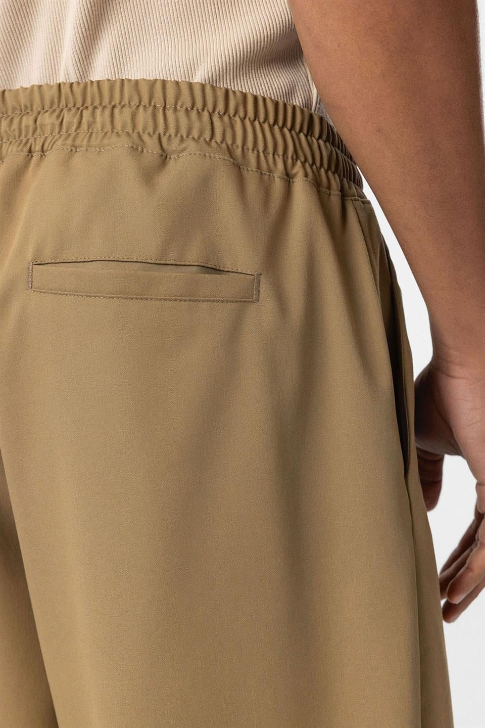 Baggy Pants with an Elastic Waistband