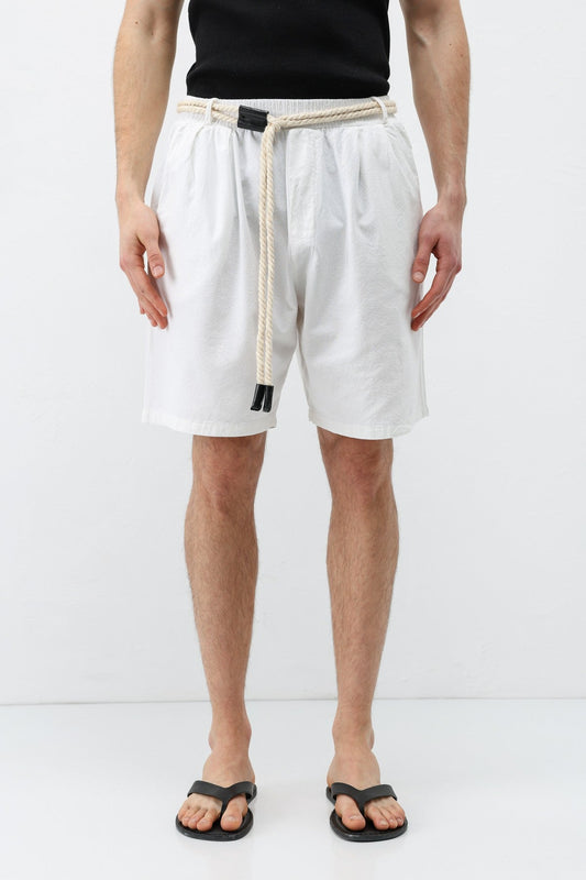 Oversized Linen Shorts with a Waistband