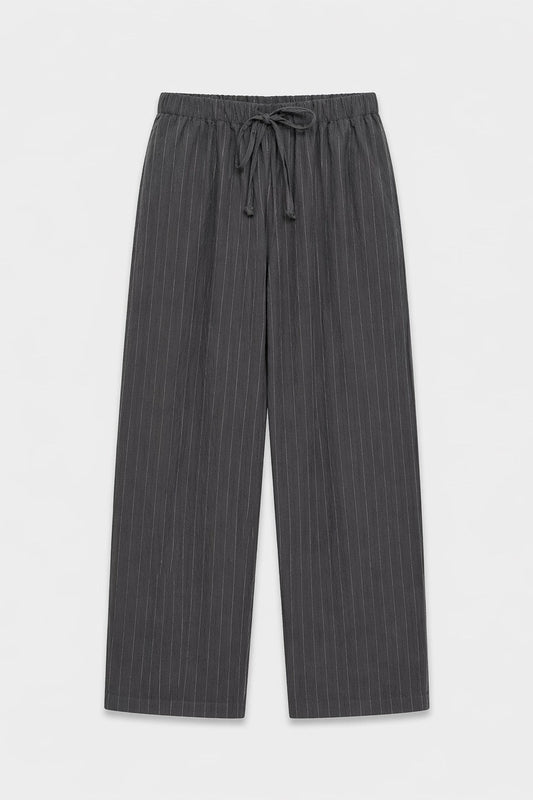Striped Lyocell-Blend Relaxed-Fit Pants