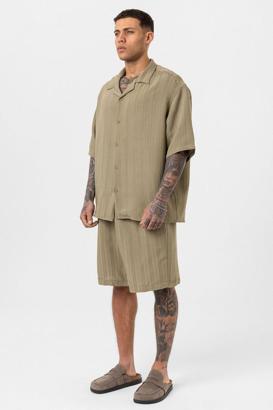 Oversized Modal Fabric Shorts and Shirt Set