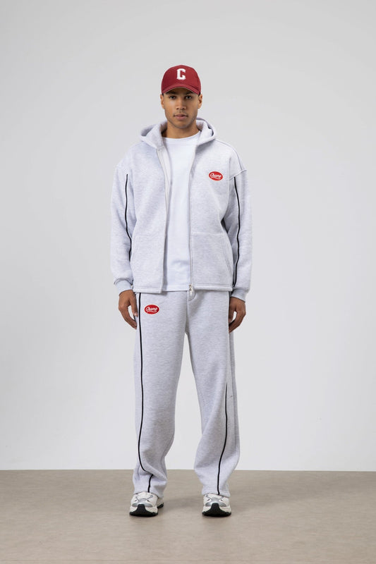 Oversized Sweatsuit Set with Stripe Details
