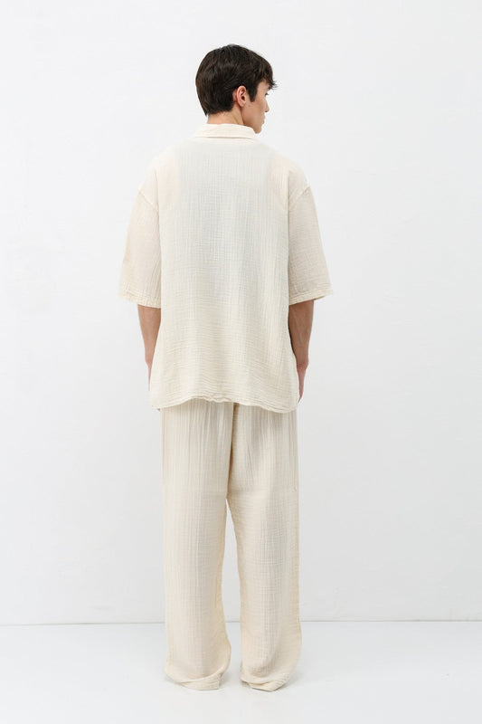 Muslin Fabric, Relaxed Fit Linen Set