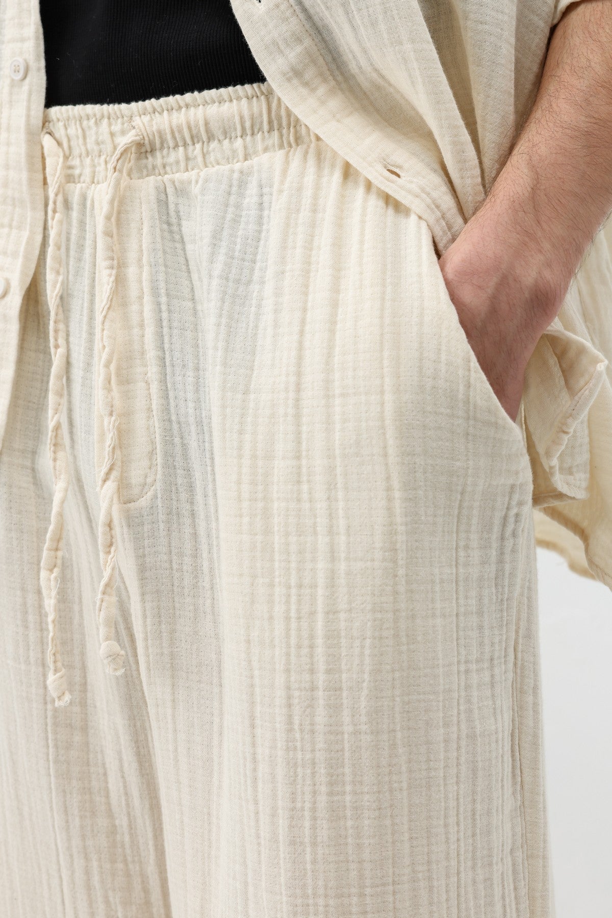 Muslin Fabric, Relaxed Fit Linen Set